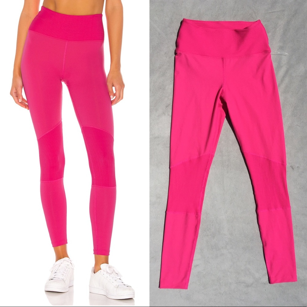 Year Of Ours Hot Pink Ribbed Knee Leggings S